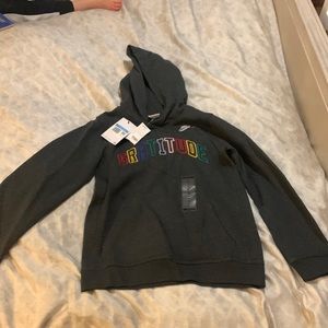 Grey- hooded Nike Sweatshirt
